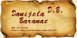 Danijela Baranac vizit kartica